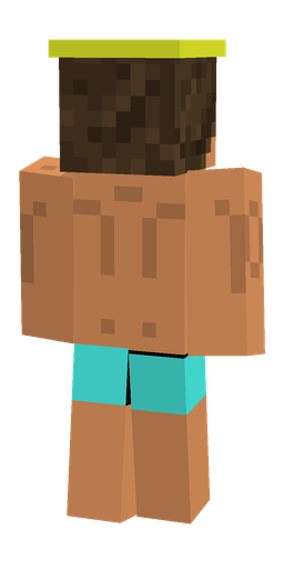Brown skin: body, back render