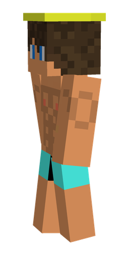 Brown skin: body, left side render