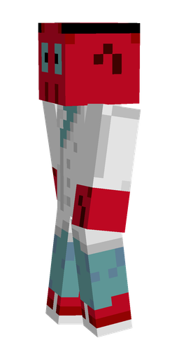 Blue skin: body, left side render