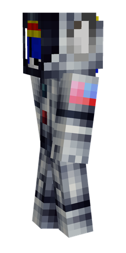 Blue skin: body, left side render