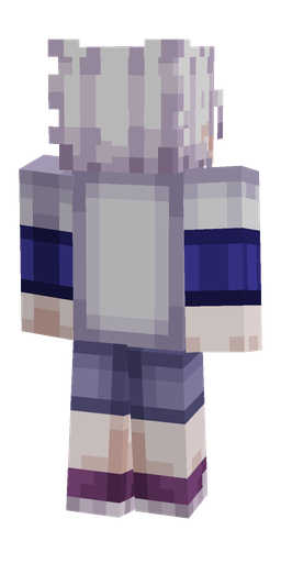 Blue skin: body, back render