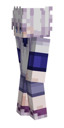 Blue skin: body, left side render