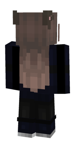 Black skin: body, back render