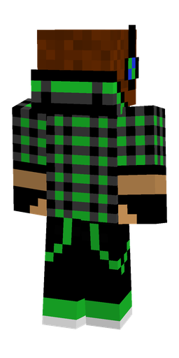 Black skin: body, back render