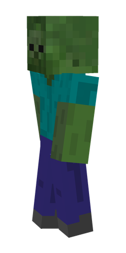 Blue skin: body, left side render