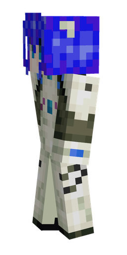 Blue skin: body, left side render