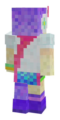 Blue skin: body, back render