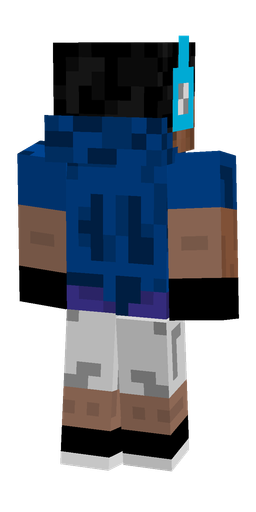 Black skin: body, back render