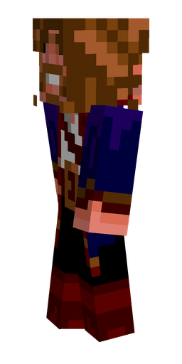 Blue skin: body, left side render