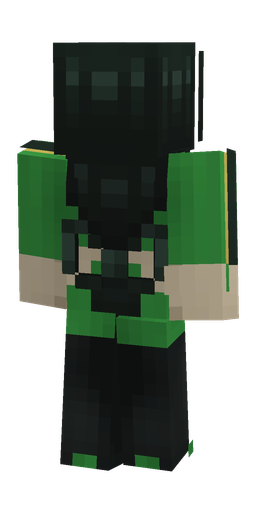 Black skin: body, back render