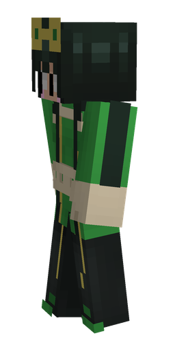 Black skin: body, left side render