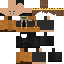 Black skin: raw texture render
