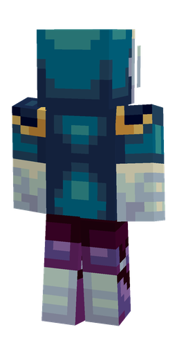 Blue skin: body, back render