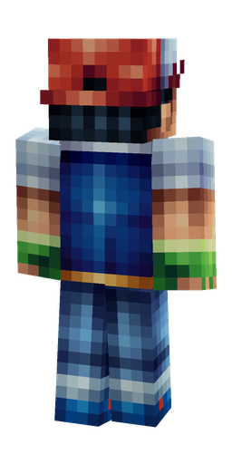 Blue skin: body, back render