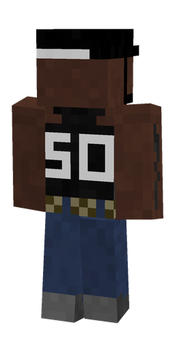 Black skin: body, back render