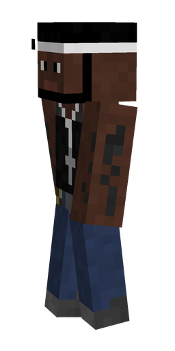 Black skin: body, left side render