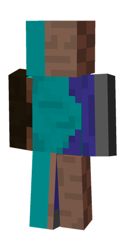 Blue skin: body, back render