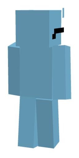 Blue skin: body, back render