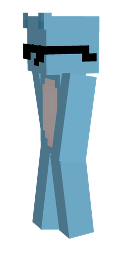 Blue skin: body, left side render