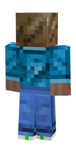 Blue skin: body, back render