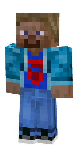 Blue skin: body, front render