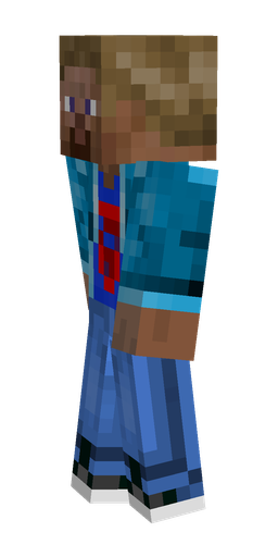 Blue skin: body, left side render