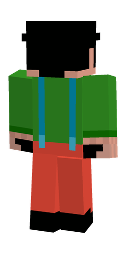 Black skin: body, back render