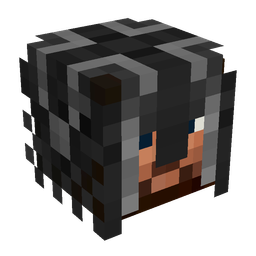 Black skin: head render