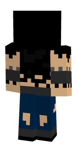 Black skin: body, back render