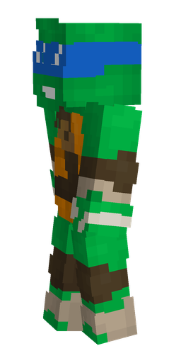 Brown skin: body, left side render
