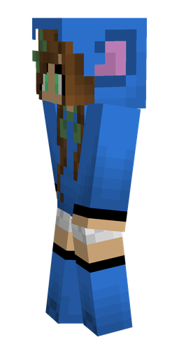 Blue skin: body, left side render