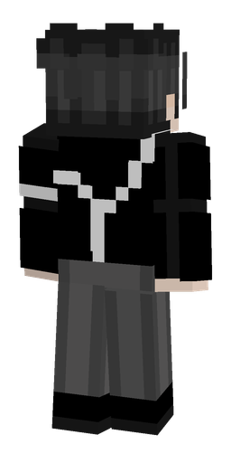 Black skin: body, back render