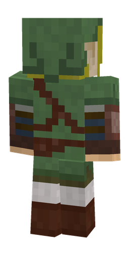 Brown skin: body, back render