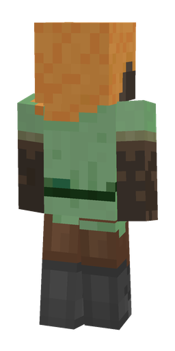 Brown skin: body, back render