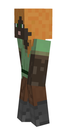 Brown skin: body, left side render