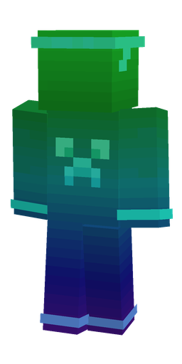 Blue skin: body, back render