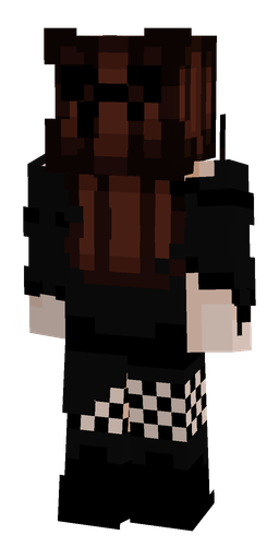 Black skin: body, back render