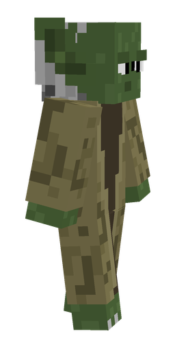 Brown skin: body, right side render