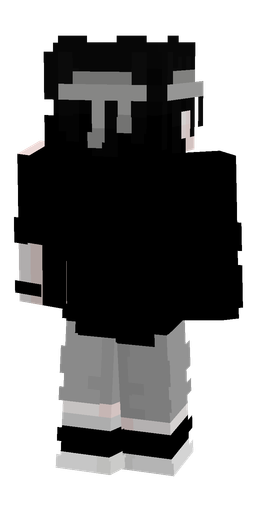 Black skin: body, back render