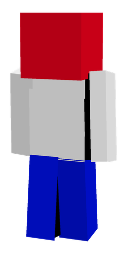Blue skin: body, back render
