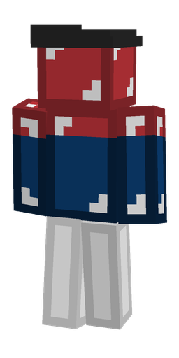 Blue skin: body, back render
