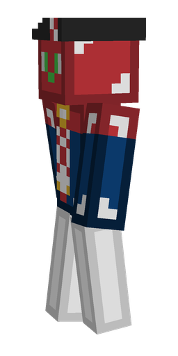 Blue skin: body, left side render