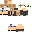 Black skin: raw texture render