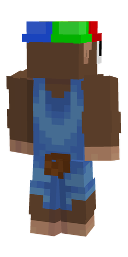 Blue skin: body, back render