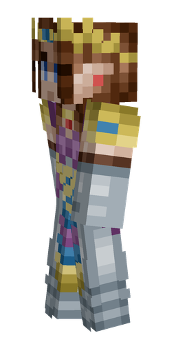 Brown skin: body, left side render