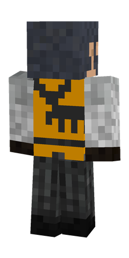 Black skin: body, back render