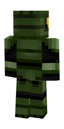 Black skin: body, back render
