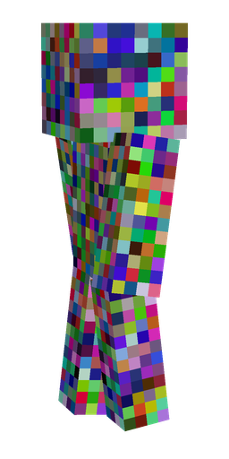 Blue skin: body, left side render