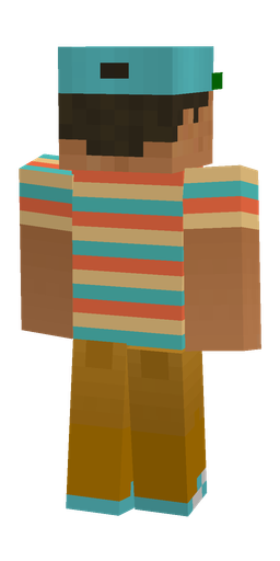 Blue skin: body, back render