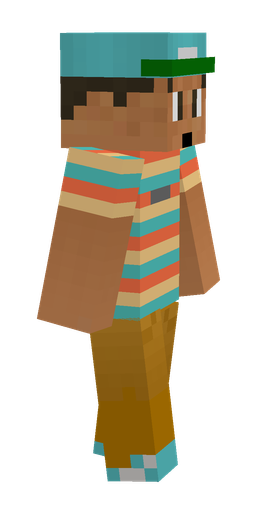 Blue skin: body, right side render